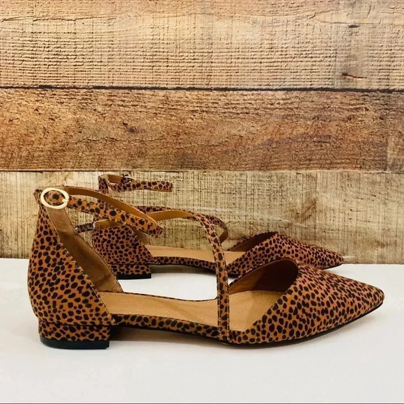 ASOS cheetah Lifetime Pointed Ballet Flats - Picture 3 of 11